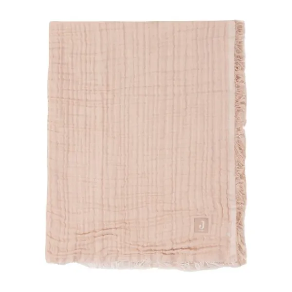 Jollein Ledikantdeken Fringe Moonstone / Ivory GOTS 120 x 120 cm> Ledikantdekens