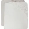 Jollein Ledikanthoeslaken Jersey 60 x 120 cm Ivory/Nougat 2-pack> Hoeslakens
