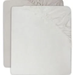 Jollein Ledikanthoeslaken Jersey 60 x 120 cm Ivory/Nougat 2-pack> Hoeslakens