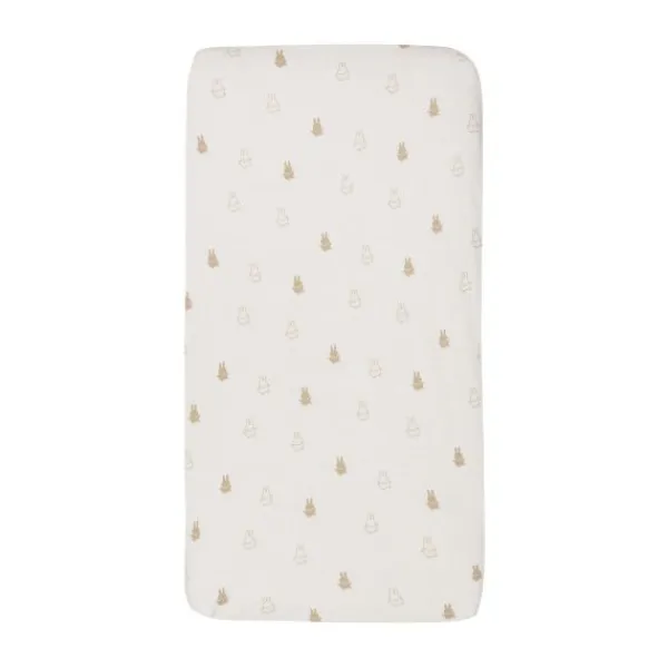 Jollein Ledikanthoeslaken Jersey Happy Miffy Nougat 60 x 120 cm> Hoeslakens