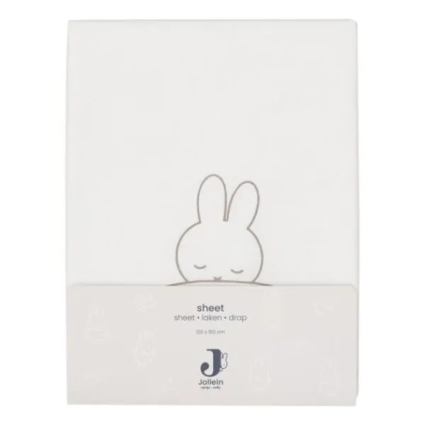 Jollein Ledikantlaken Sleepy Miffy Funghi 120 x 150 cm> Ledikantlakens