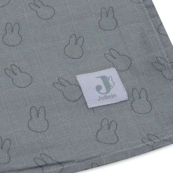 Jollein Miffy Silhouettes Large Multidoek - 2 Pack - 115 x 115 cm - Hydrofiel - Sea Green> Multidoek