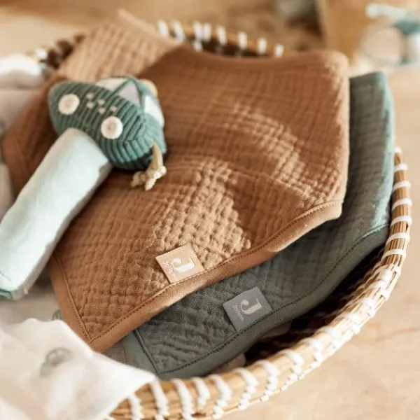 Jollein Slab Bandana Hydrofiel - Sea Green / Biscuit - 2 Stuks> Slabben