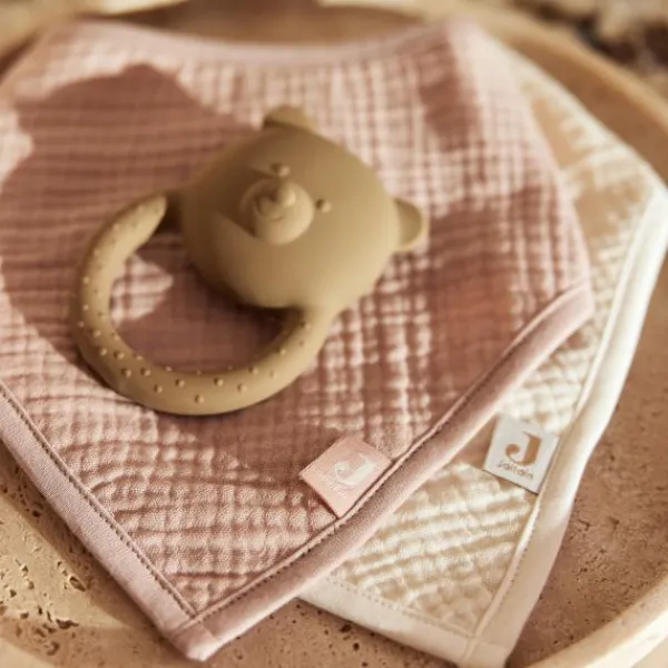Jollein Slab Bandana Hydrofiel - Wild Rose / Oatmeal - 2 Stuks> Slabben