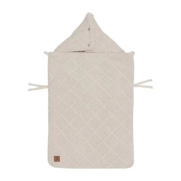 Jollein Voetenzak 3/5 Punts - Groep 0+ - Check Knit - Oatmeal> Accessoires Autostoel