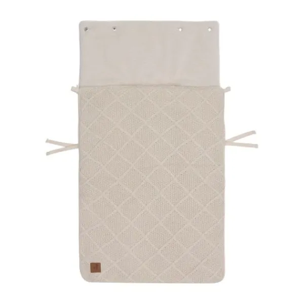 Jollein Voetenzak 3/5 Punts - Groep 0+ - Check Knit - Oatmeal> Accessoires Autostoel