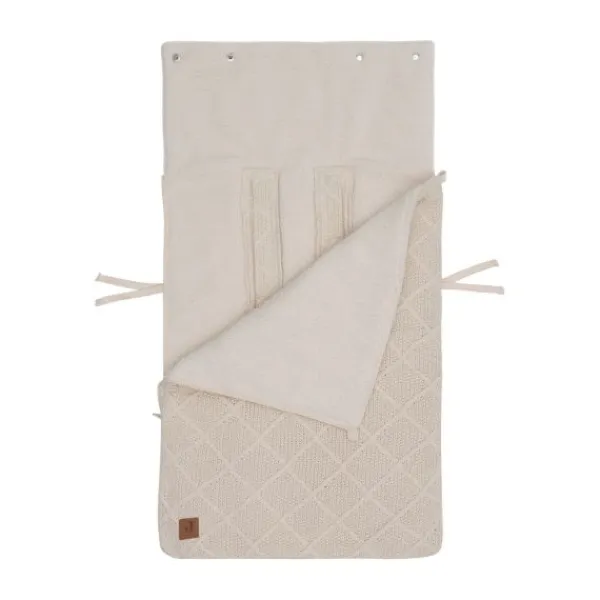 Jollein Voetenzak 3/5 Punts - Groep 0+ - Check Knit - Oatmeal> Accessoires Autostoel