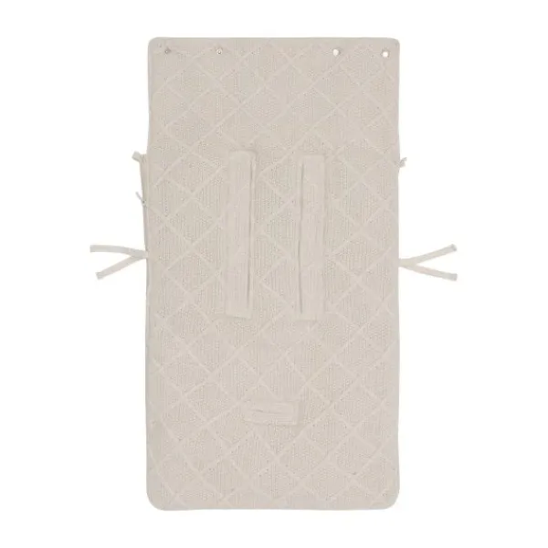 Jollein Voetenzak 3/5 Punts - Groep 0+ - Check Knit - Oatmeal> Accessoires Autostoel
