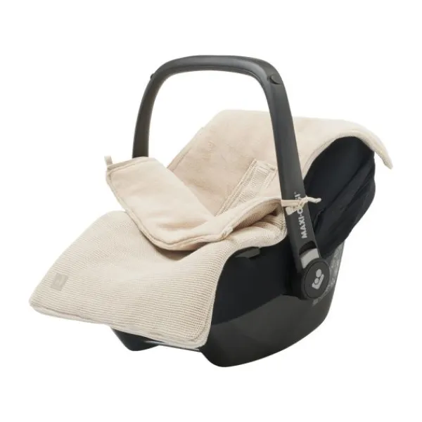 Jollein Voetenzak Autostoel Groep 0+ 3/5 Punts Basic Knit Nougat> Accessoires Autostoel