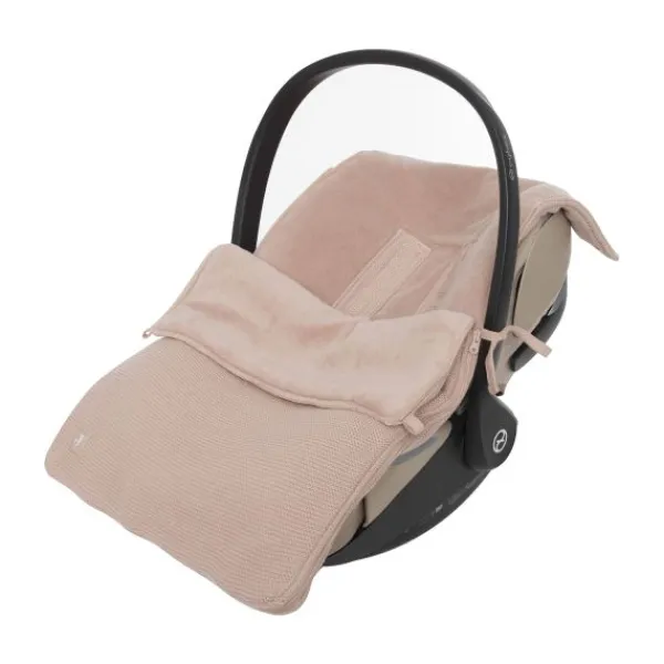 Jollein Voetenzak Groep 0+ 3/5 punts gordel - Basic Knit - Wild Rose> Accessoires Autostoel