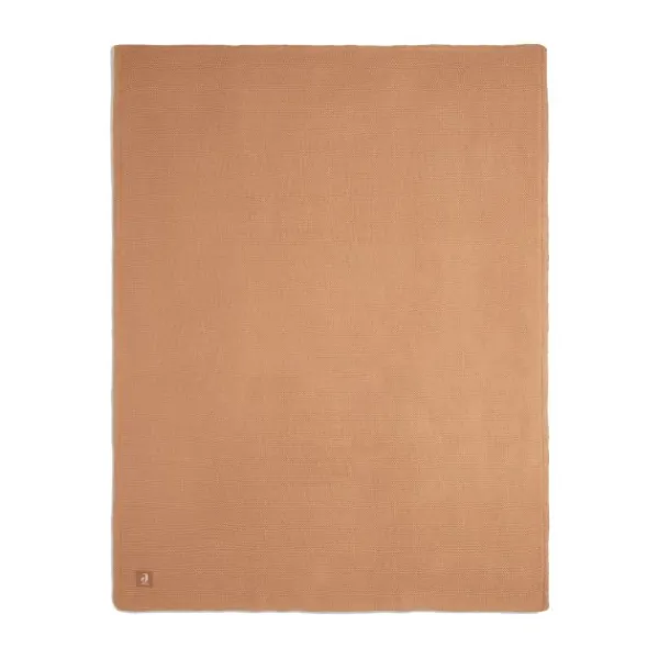 Jollein Wiegdeken Basic Knit Nougat/Fleece 75 x 100 cm> Wiegdekens