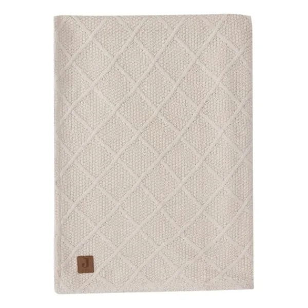 Jollein Wiegdeken Check Knit Oatmeal / Teddy Fleece 75 x 100 cm> Wiegdekens