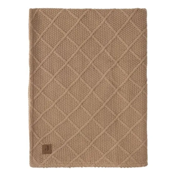 Jollein Wiegdeken Check Knit Biscuit / Teddy Fleece 75 x 100 cm> Wiegdekens