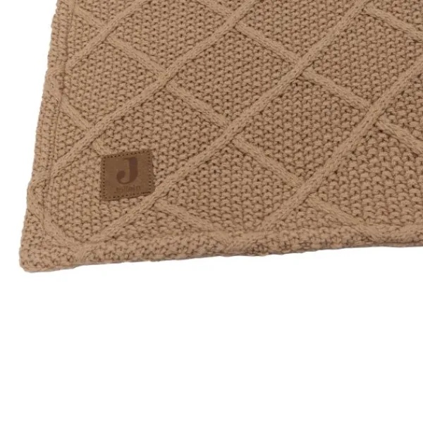 Jollein Wiegdeken Check Knit Biscuit / Teddy Fleece 75 x 100 cm> Wiegdekens