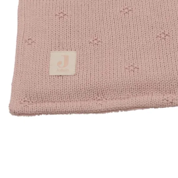 Jollein Wiegdeken Cosy Knit Wild Rose / Velvet 75 x 100 cm> Wiegdekens