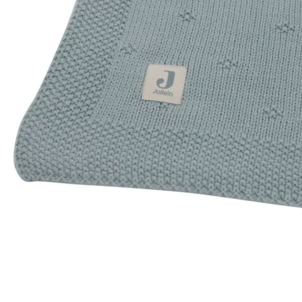 Jollein Wiegdeken Cosy Knit Sea Green 75 x 100 cm> Wiegdekens