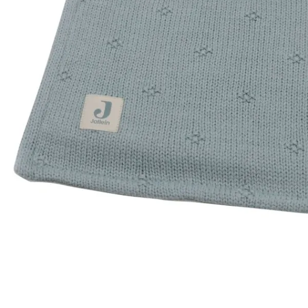Jollein Wiegdeken Cosy Knit Sea Green / Velvet 75 x 100 cm> Wiegdekens