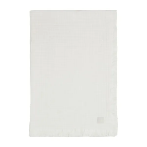 Jollein Wiegdeken Muslin Fringe Ivory 75 x 100 cm> Wiegdekens