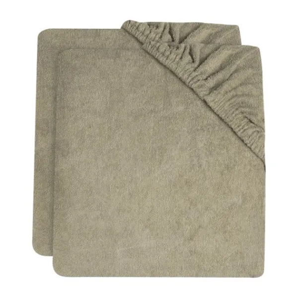 Jollein Wieghoeslaken Jersey Olive Green 40/50 x 80/90 cm 2-Pack> Hoeslakens