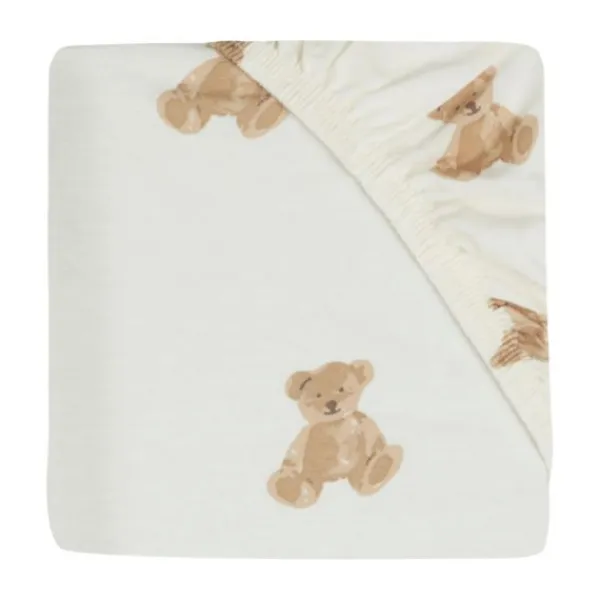 Jollein Wieghoeslaken Jersey 40 x 80/90 cm Teddy Bear> Accessoires Wiegen|Hoeslakens