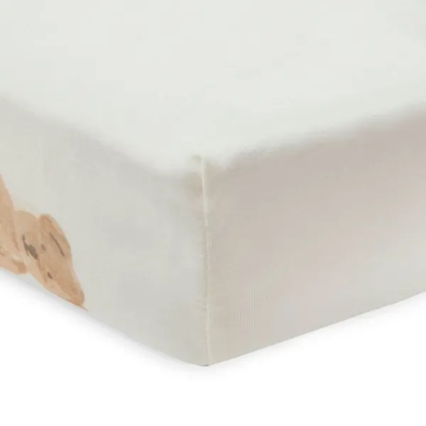 Jollein Wieghoeslaken Jersey 40 x 80/90 cm Teddy Bear> Accessoires Wiegen|Hoeslakens