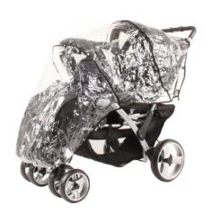 Happy Baby Kekk Xinn Twin Regenhoes Transparant> Accessoires Kinderwagens|Accessoires Tweeling/Duo