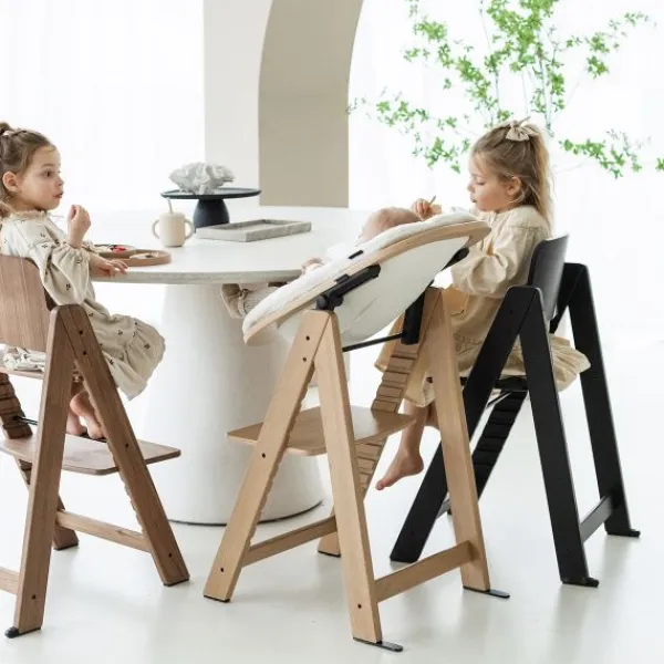 Kidsmill Up! Kinderstoel Incl. Kunststof Babyset - Zwart> Houten Kinderstoelen