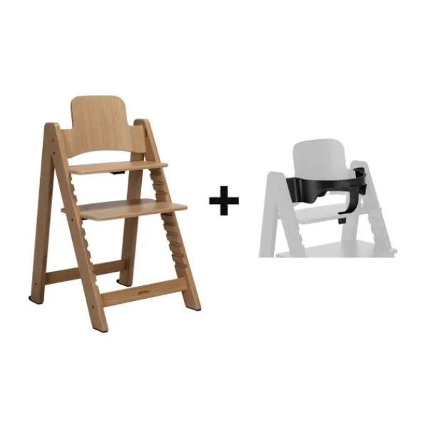 Kidsmill Up! Kinderstoel Incl. Kunststof Babyset - Zwart> Houten Kinderstoelen