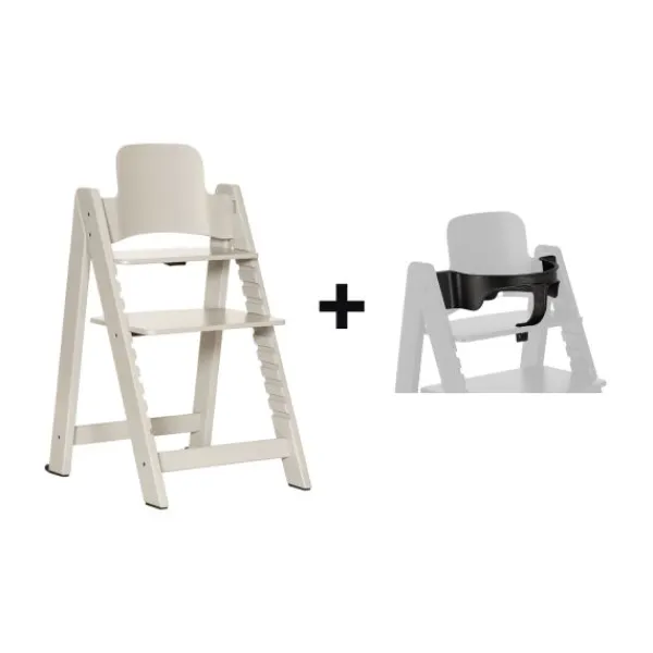 Kidsmill Up! Kinderstoel Incl. Kunststof Babyset - Zwart> Houten Kinderstoelen