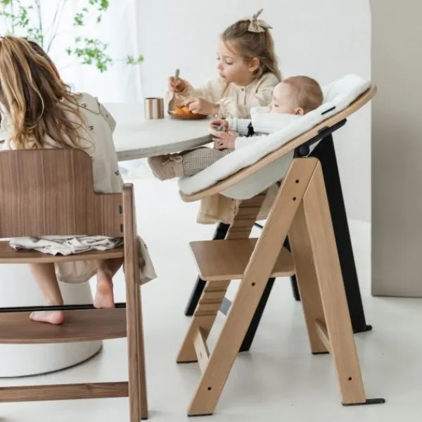 Kidsmill Up! Kinderstoel Incl. Kunststof Babyset - Zwart> Houten Kinderstoelen