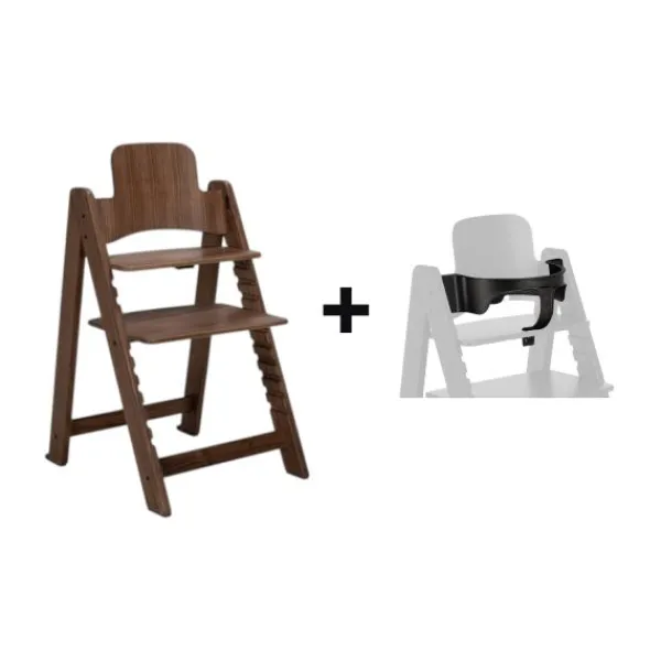 Kidsmill Up! Kinderstoel Incl. Kunststof Babyset - Zwart> Houten Kinderstoelen
