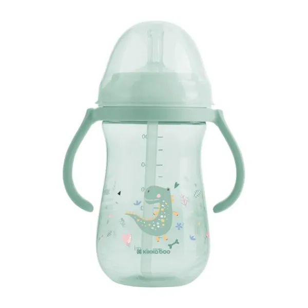 Kikkaboo Dino Wereld Beker Met Siliconen Rietje - 300ml - Blauw> Bekers