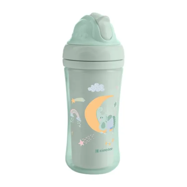 Kikkaboo Maan Beker Met Siliconen Rietje - 220ml - Mint> Bekers