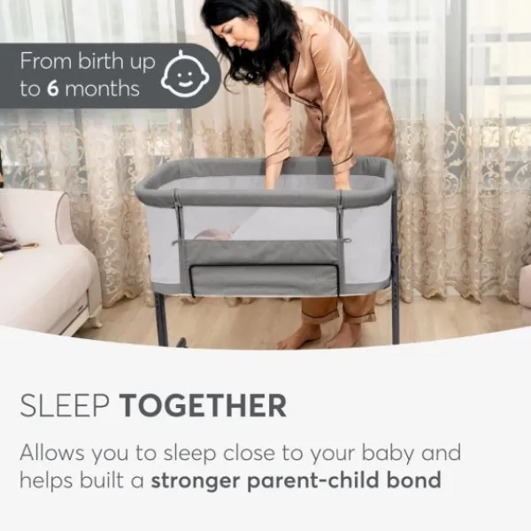 Kikkaboo Side-Sleeper Noah Grijs> Co-Sleepers
