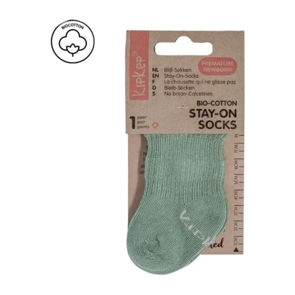 Kipkep Blijf-Sokjes - Prematuur - Pale Green> Sokjes