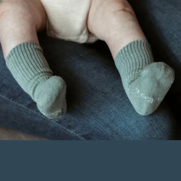 Kipkep Blijf-Sokjes - Prematuur - Pale Green> Sokjes