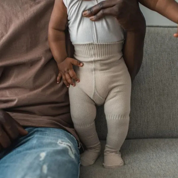 Kipkep Stay-On-Tights - 6-12 Mnd - Cookie (Sand)> Maillots