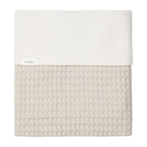 Koeka Ledikantdeken Cotton Fleece Wafel Amsterdam Sand> Ledikantdekens