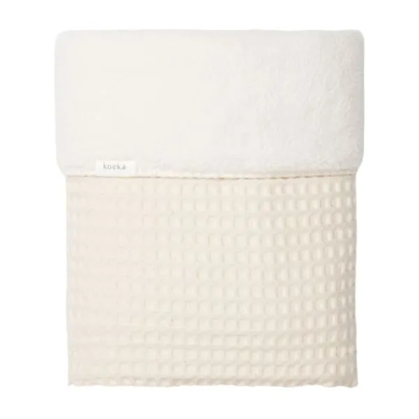 Koeka Ledikantdeken Cotton Fleece Wafel Amsterdam Sand> Ledikantdekens