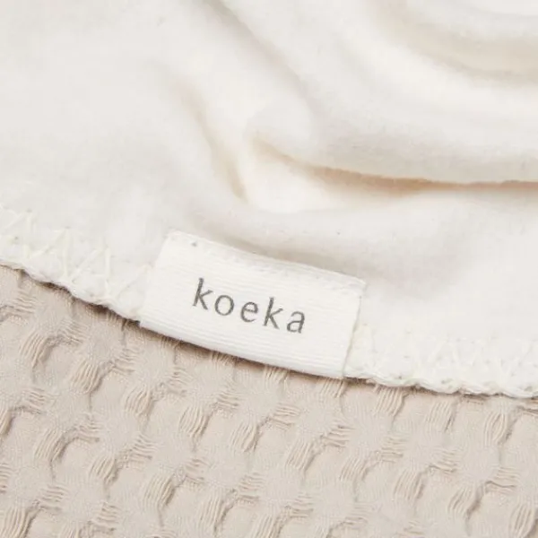 Koeka Ledikantdeken Cotton Fleece Wafel Amsterdam Sand> Ledikantdekens