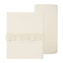 Koeka Ledikantlaken En Hoeslaken Set Ruffle Faro Caffe><noscript><img width=