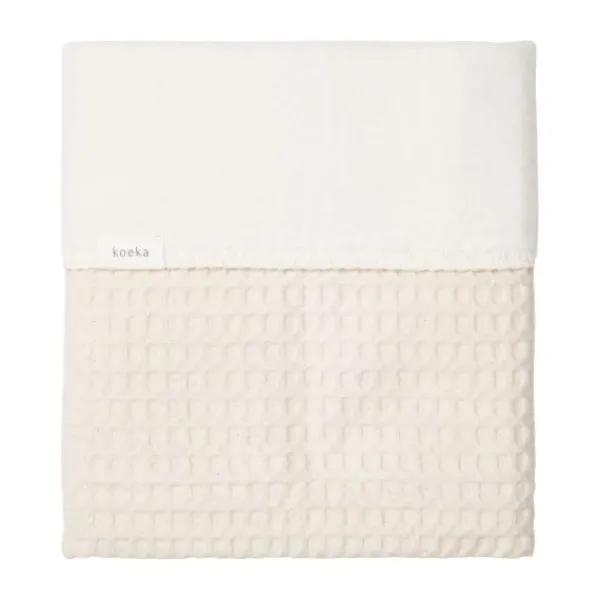 Koeka Wiegdeken Cotton Fleece Wafel Amsterdam Sand> Wiegdekens