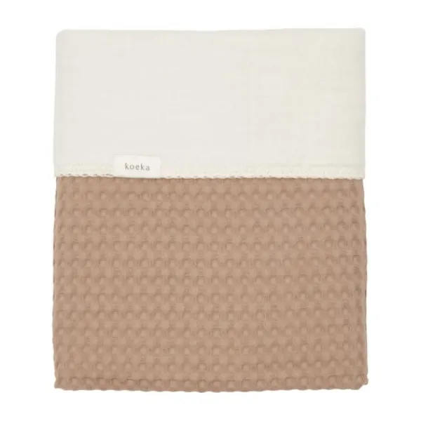 Koeka Wiegdeken Cotton Fleece Wafel Amsterdam Sand> Wiegdekens