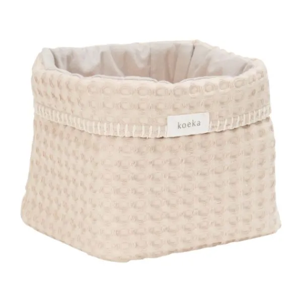 Koeka Wiegdeken Cotton Fleece Wafel Amsterdam Sand> Wiegdekens