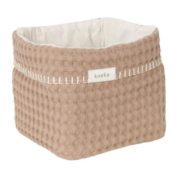 Koeka Wiegdeken Cotton Fleece Wafel Amsterdam Sand> Wiegdekens