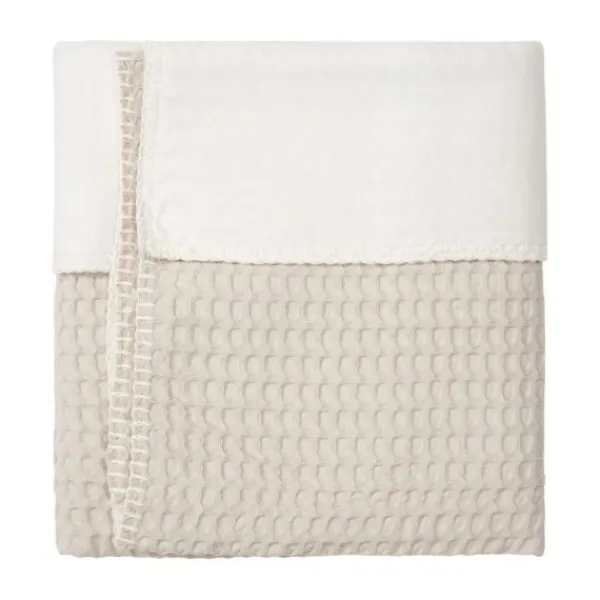 Koeka Wiegdeken Cotton Fleece Wafel Amsterdam Sand> Wiegdekens
