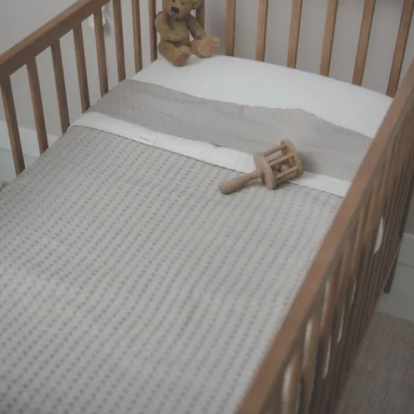 Koeka Wiegdeken Cotton Fleece Wafel Amsterdam Sand> Wiegdekens