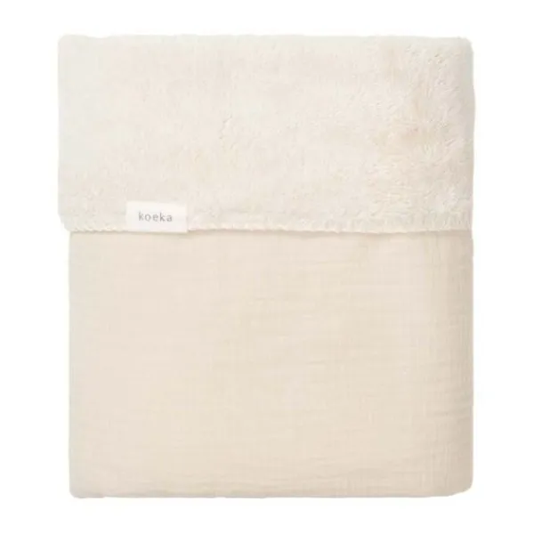 Koeka Wiegdeken Teddy Faro Caffe 75 x 100 cm> Wiegdekens