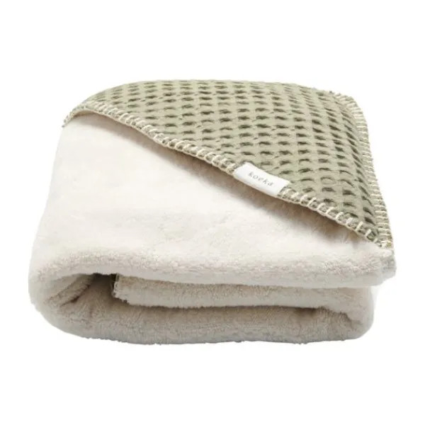 Koeka Wikkeldeken Teddy Waffle Natural> Badcapes
