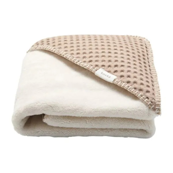 Koeka Wikkeldeken Teddy Waffle Natural> Badcapes